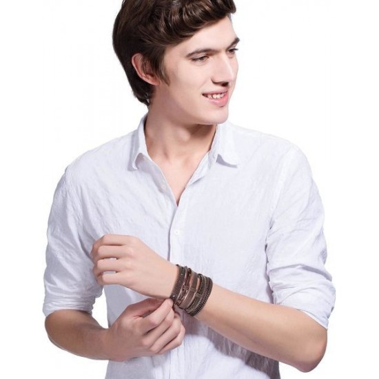 15pcs Braided Leather Bracelet For Men Women Cuff Wrap Bracelet Ethnic Tribal Bracelets Adjustable And Brown 15pcs Braided Leather Bracelet For Men Women Cuff Wrap Bracelet Ethnic Tribal Bracelets Adjustable And Brown